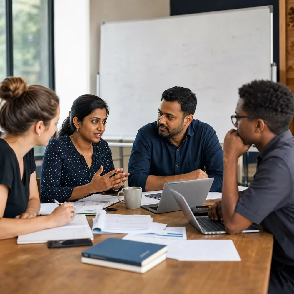 Educators collaborating on practical AI curriculum and learner outcomes
